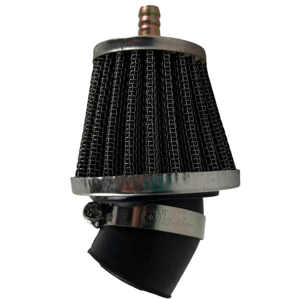 Air Filter - 35mm ID with 3/8 Nipple - Curved - Apollo Mini Commander 110 ATV - VMC Chinese Parts