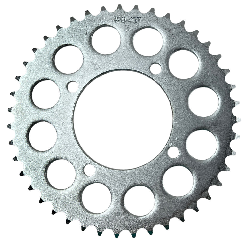 Rear Sprocket - 428 - 43 Tooth - 76mm Center Hole - Apollo Z20 Z40 Dirt Bikes - VMC Chinese Parts