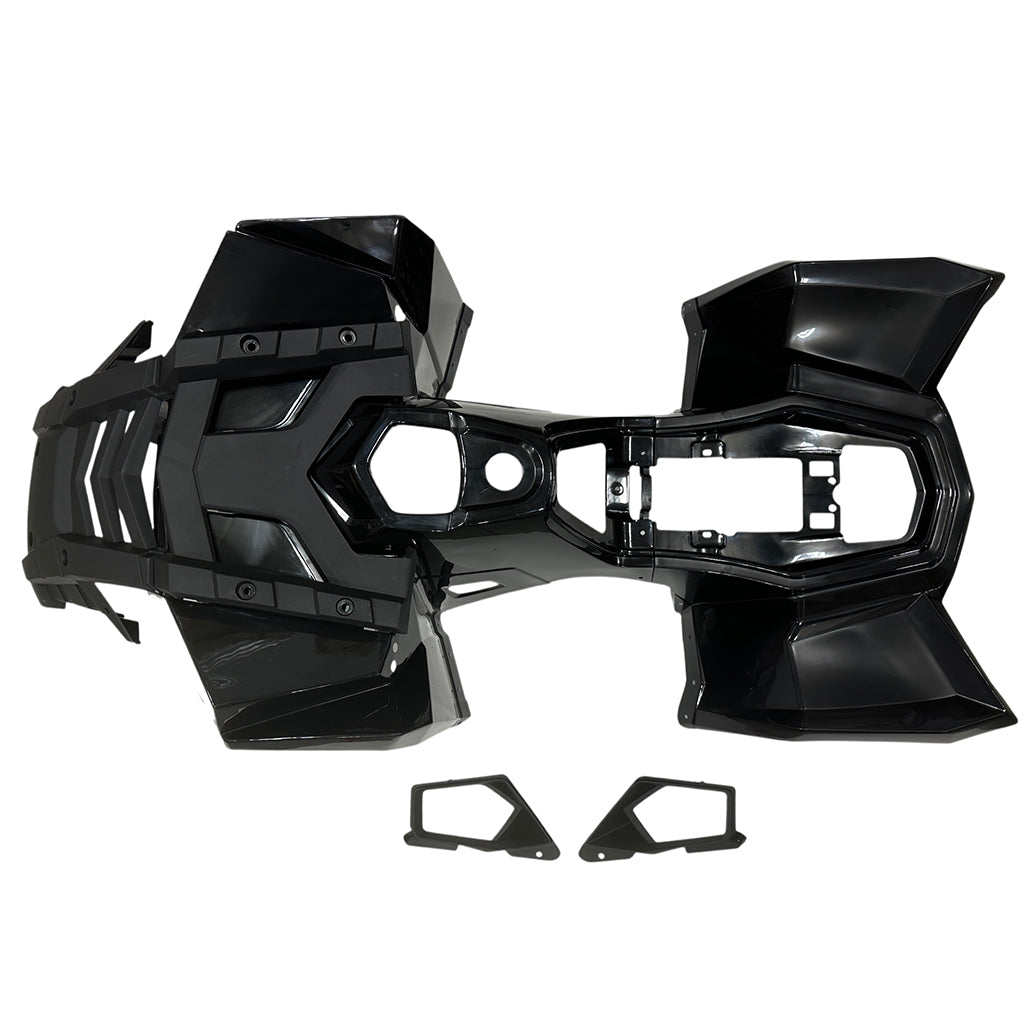 Body Fender Kit - 6 Piece - Black - Apollo Commander 125 ATV