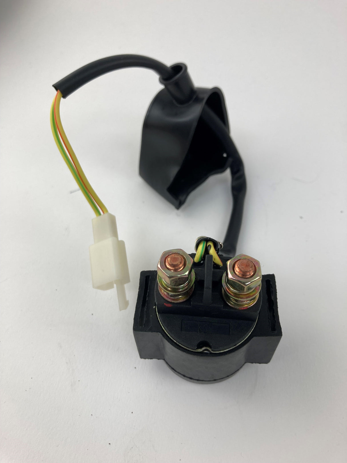 Starter Relay Solenoid with 2-Wire Male Plug and Boot - 10 Inch Pigtail