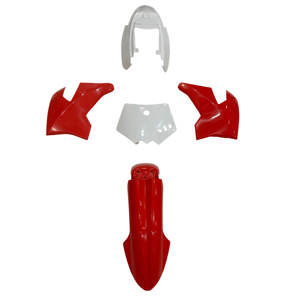 Body Fender Kit - 5 Piece - Red - Apollo X4, X5, X6, X14, X15, X16, X18 Dirt Bikes - VMC Chinese Parts