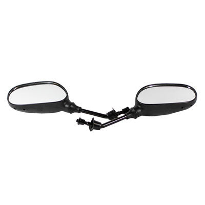 Scooter Rear View Mirror Set - Black - 6.5 Inch Arm - Version 975 - VMC Chinese Parts
