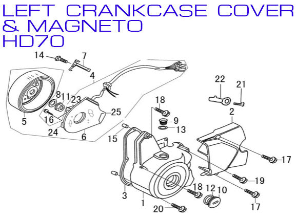Flywheel - HD70 70cc - Kayo Fox 70 ATV - VMC Chinese Parts