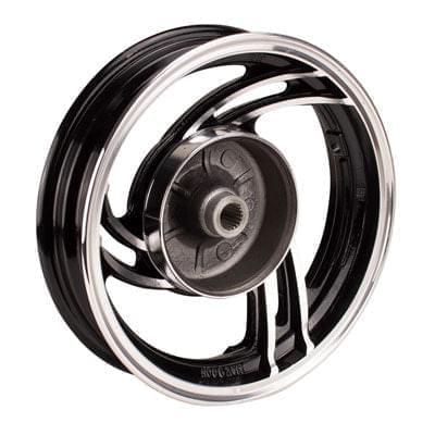 10.0 Inch Rear Rim (2.15x10) - 19 Spline - 20mm ID - BLACK and SILVER - VMC Chinese Parts