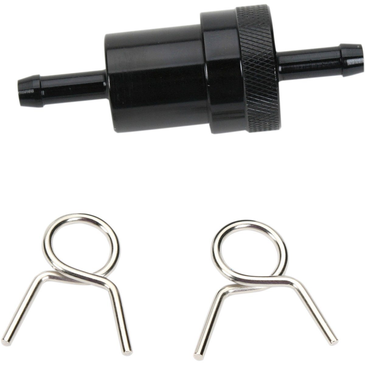 Fuel Filter - 1/4 Inch - Black - (14-34472) Emgo Anodized Aluminum - VMC Chinese Parts