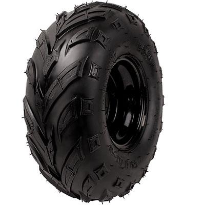 Rim and Tire Assy 14.5/70-6 - 3 Bolt - 8mm - Left - Tao Tao ATA110B, Rock 110 - VMC Chinese Parts