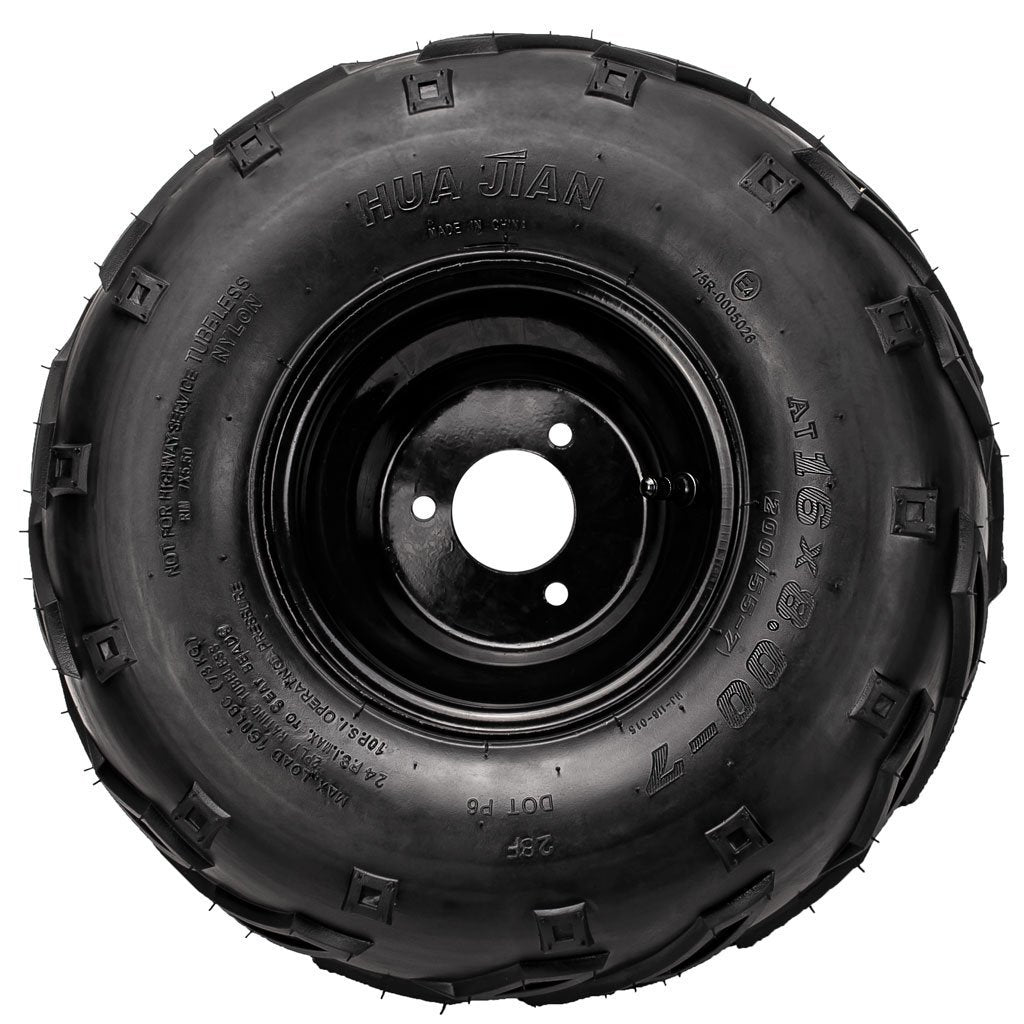 Rim and Tire Assy 16x8-7 - 3 Bolt - 10mm - Right - Tao Tao - VMC Chinese Parts