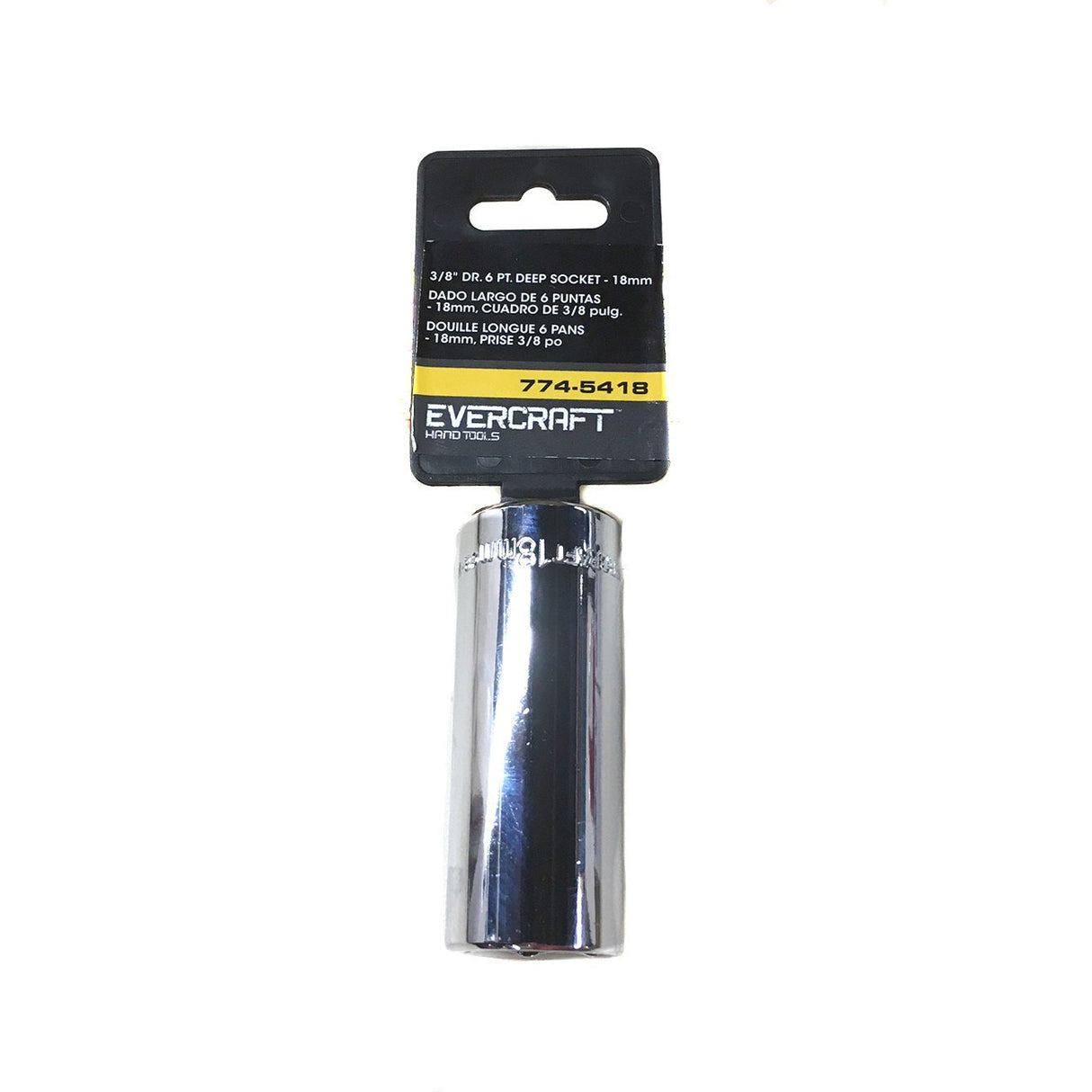 18mm Deep Well 6 Point Socket - 3/8 Inch Drive - ATV - Dirt Bike - Go Kart - Scooter - VMC Chinese Parts