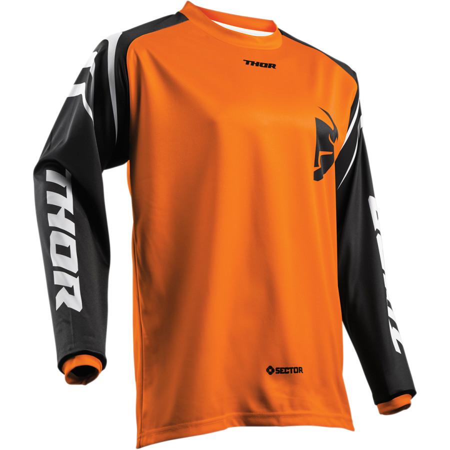 Thor Youth Sector Black Pants - Buy Pants - Get Orange Jersey & Matching Gloves FREE - VMC Chinese Parts