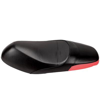 Seat 35 Inch Scooter - Tao Tao Quantum 150cc Scooter - Black with Red Trim - VMC Chinese Parts