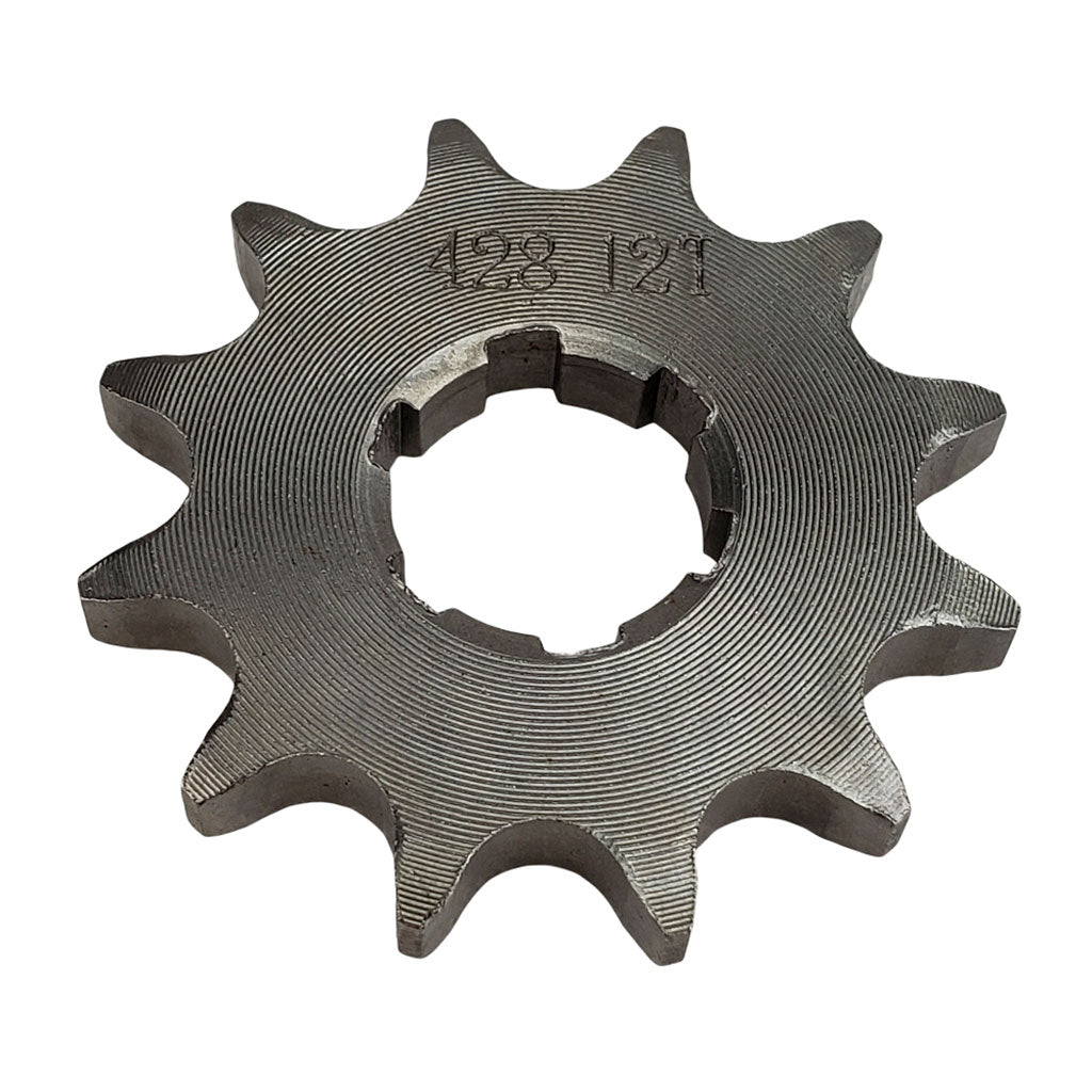 Front Sprocket 428-12 Tooth NO HOLES for 50cc-125cc Engines - VMC Chinese Parts