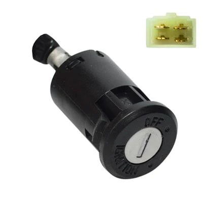 Ignition Key Switch - 4 Wire - Eton Viper Sierra Impuls Rascal 50cc 70cc 90cc - VMC Chinese Parts
