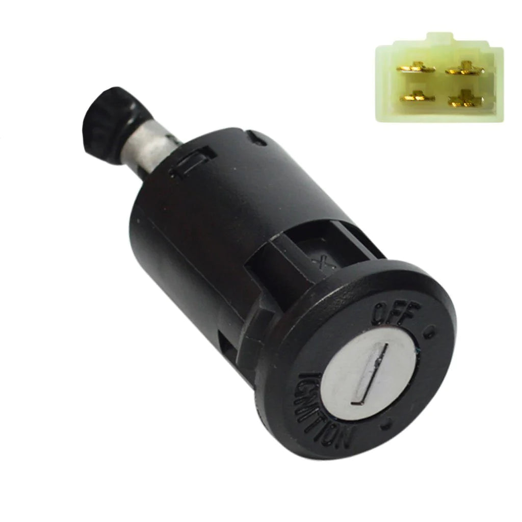 Ignition Key Switch - 4 Wire - Eton Viper Sierra Impuls Rascal 50cc 70cc 90cc - VMC Chinese Parts