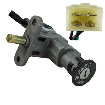 Ignition Key Switch - 4 Wire - GY6 50cc - 150cc Scooters and Mopeds - Version 38 - VMC Chinese Parts