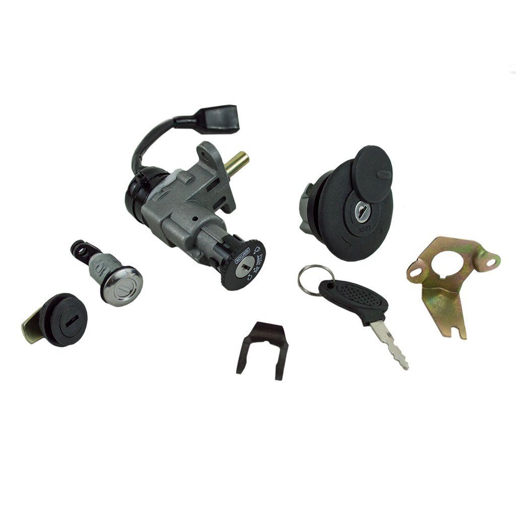 Ignition Key Switch - 4 Wire - GY6 50cc - 150cc Scooters and Mopeds - Version 38 - VMC Chinese Parts
