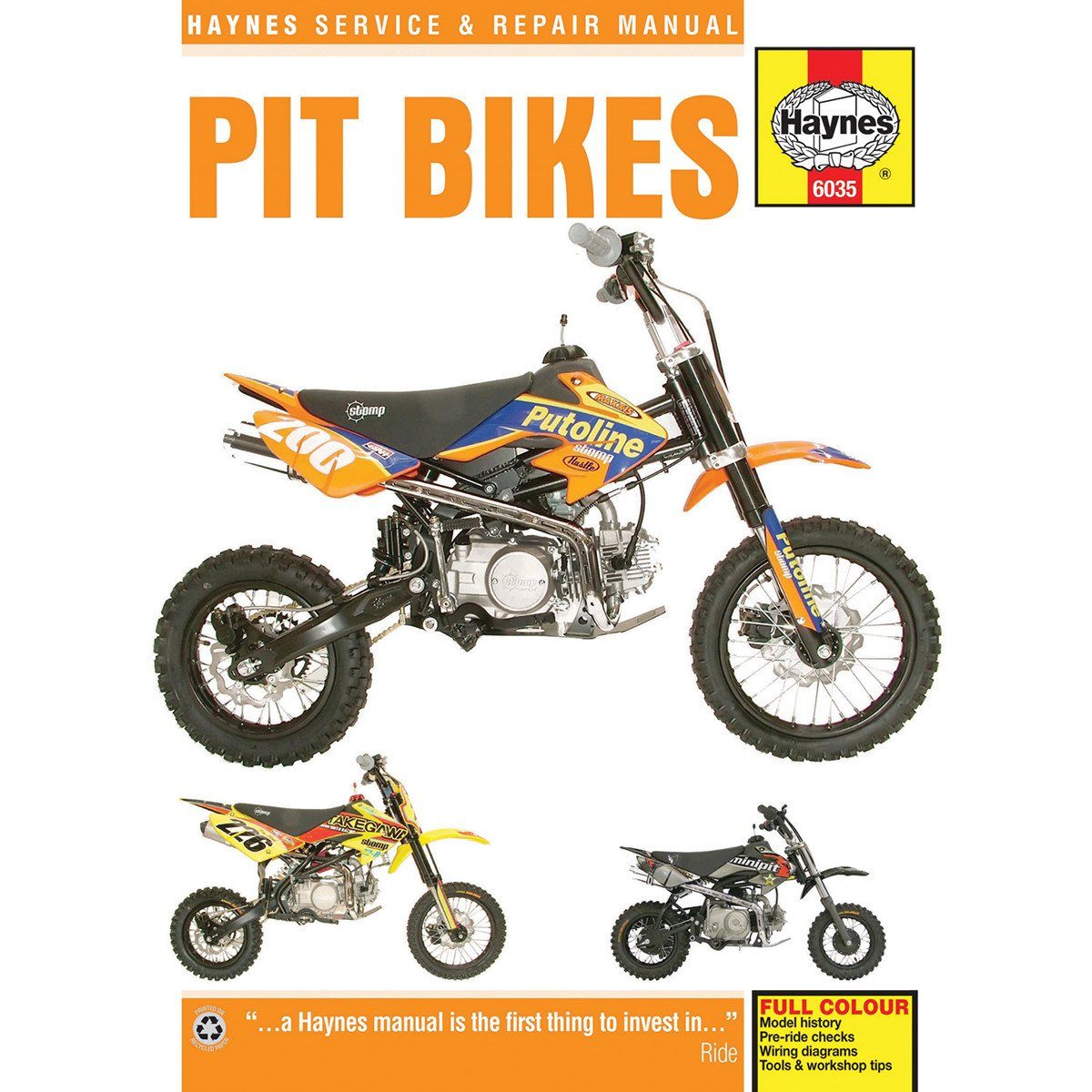 Haynes Pit Bike Manual - 6035 - Chinese 4-Stroke Air-Cooled Horizontal Engines - 50cc - 150cc - VMC Chinese Parts