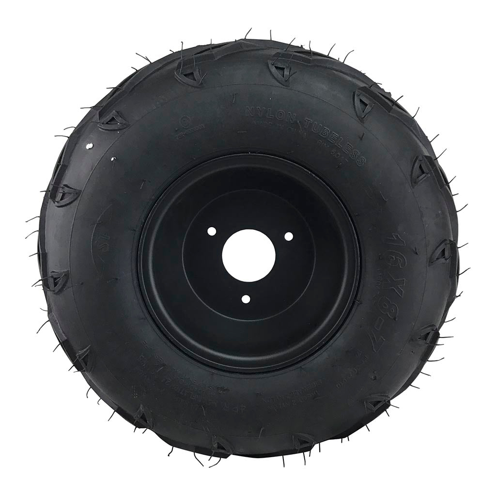 Rim and Tire Assy 16x8-7 - 3 Bolt - 8mm - Left - Tao Tao GK110 Go-Kart - VMC Chinese Parts