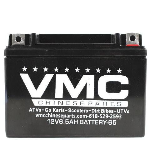 Battery - 6.5Ah - Lead Acid - - - - - - - 5.5 L * 2.5 W * 4.0 H Inches - VMC Chinese Parts