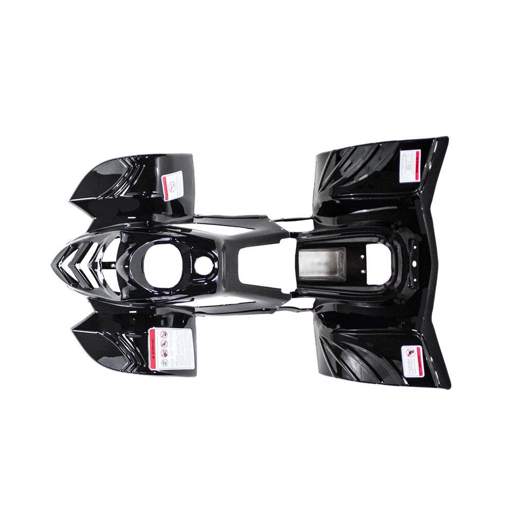ATV Body Fender Kit - 2 Piece - Black Shiny - Tao Tao ATA110B, Boulder B1 - VMC Chinese Parts