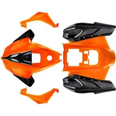 ATV Body Fender Kit - 9 Piece - Orange - Tao Tao ATA125G Cheetah - VMC Chinese Parts