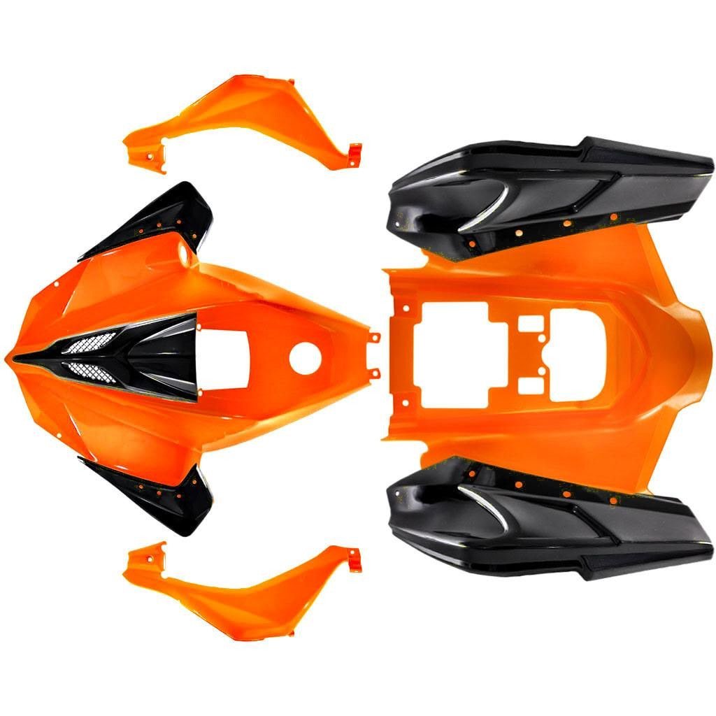 ATV Body Fender Kit - 9 Piece - Orange - Tao Tao ATA125G Cheetah - VMC Chinese Parts