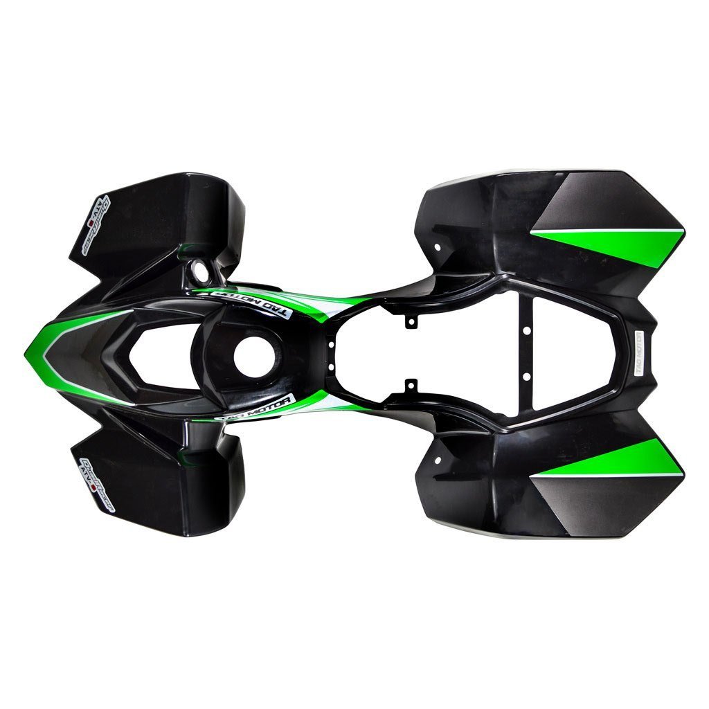 ATV Body Fender Kit - 1 Piece - Black - Tao Tao E2 350 and E2 500 Electric ATV - VMC Chinese Parts