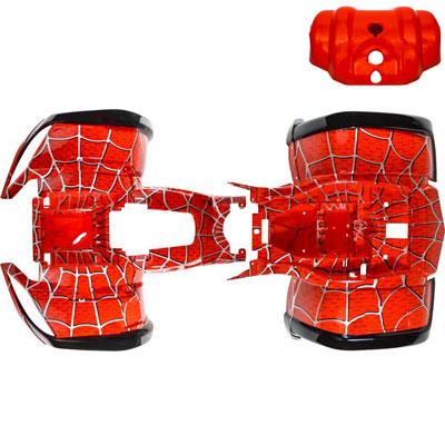 ATV Body Fender Kit - 2 piece - Red Spider - Coolster 3150, Tao Tao Bull, Rhino - VMC Chinese Parts