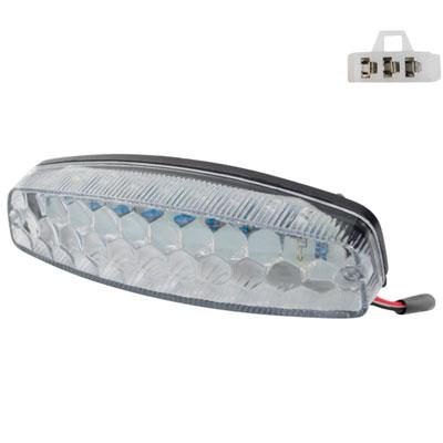 LED Tail Light for ATV, Dirt Bike, Scooter - Clear Lens - Female Plug - VMC Chinese Parts
