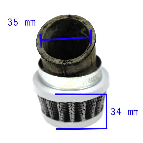 Air Filter - 35mm ID - 50cc-110cc Engine - Curved - Version 2 - VMC Chinese Parts