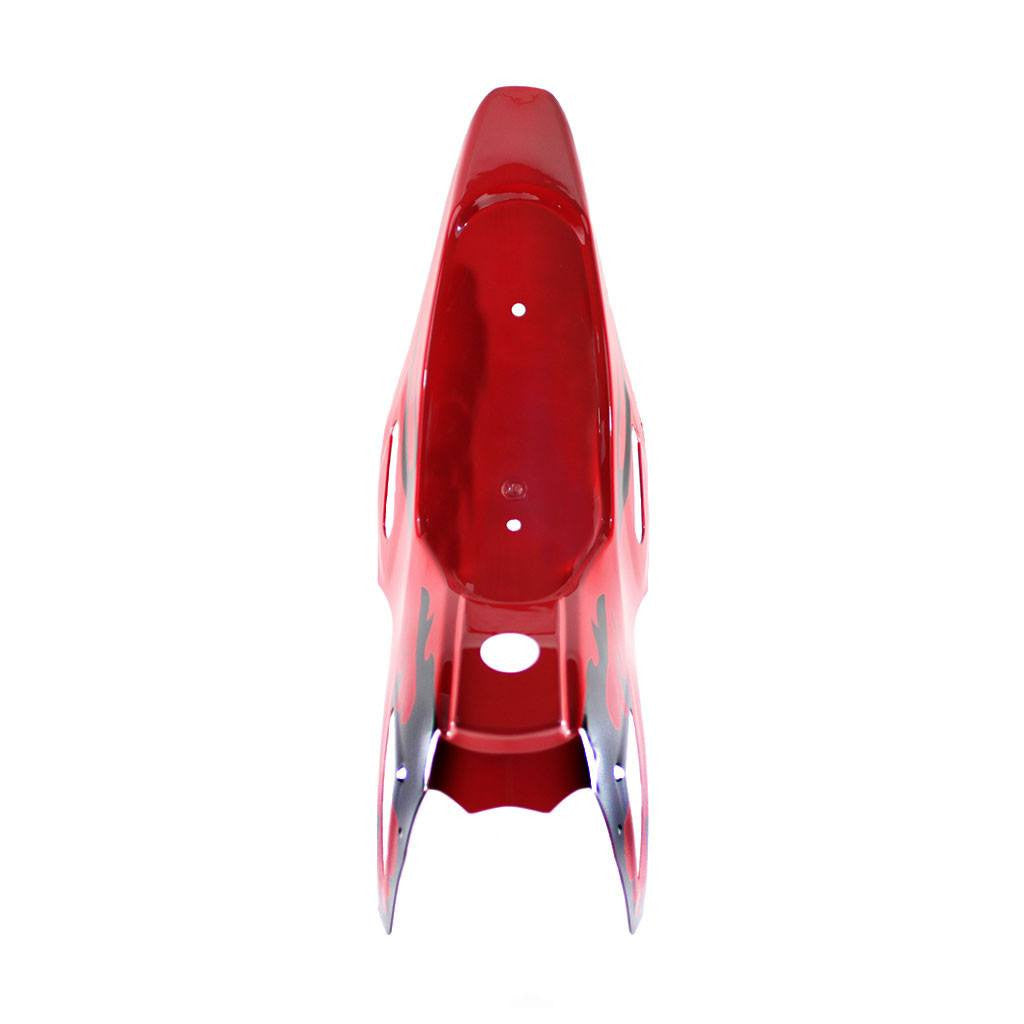 Mini Dirt Bike Body Fender - 3 piece - Red with Flames - VMC Chinese Parts