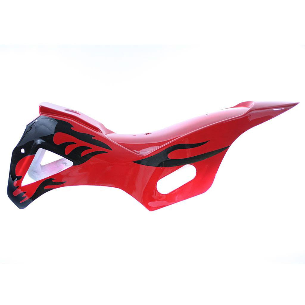Mini Dirt Bike Body Fender - 3 piece - Red with Flames - VMC Chinese Parts