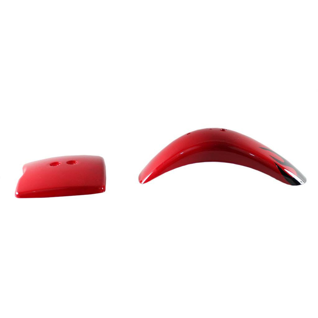 Mini Dirt Bike Body Fender - 3 piece - Red with Flames - VMC Chinese Parts