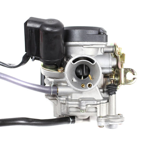 Carburetor - PD18J - GY6 50cc - Plastic Top and Rubber Drain Line - GY6 50cc - Version 9