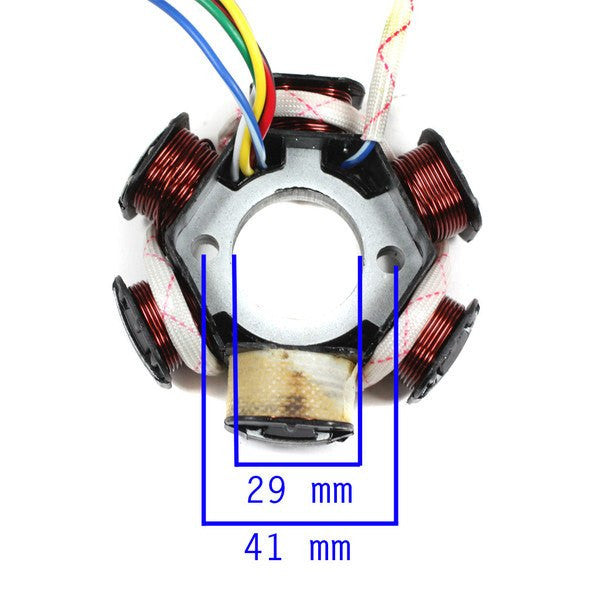 Stator Magneto - 6 Coil - 110cc-125cc - Version 5 - VMC Chinese Parts