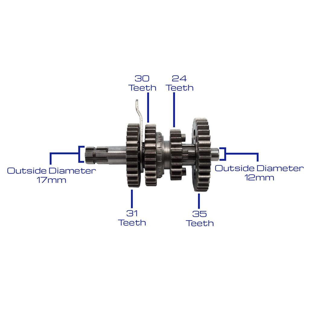 Transmission Gear Set - 119mm Long - CK125 - VMC Chinese Parts