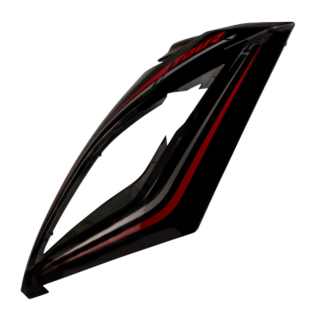 Face Panel / Headlight Housing Panel for Tao Tao Quantum 150 Scooter -Black with Red - VMC Chinese Parts