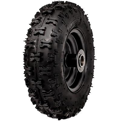 Front Tire Rim Wheel Assy 4.10x6 Tao Tao E1 350, E2 350, E1 500, E2 500 - BLACK - VMC Chinese Parts