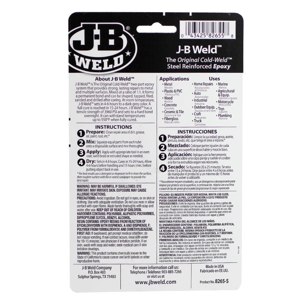 J-B Weld Original Cold-Weld Formula - 8265S - VMC Chinese Parts
