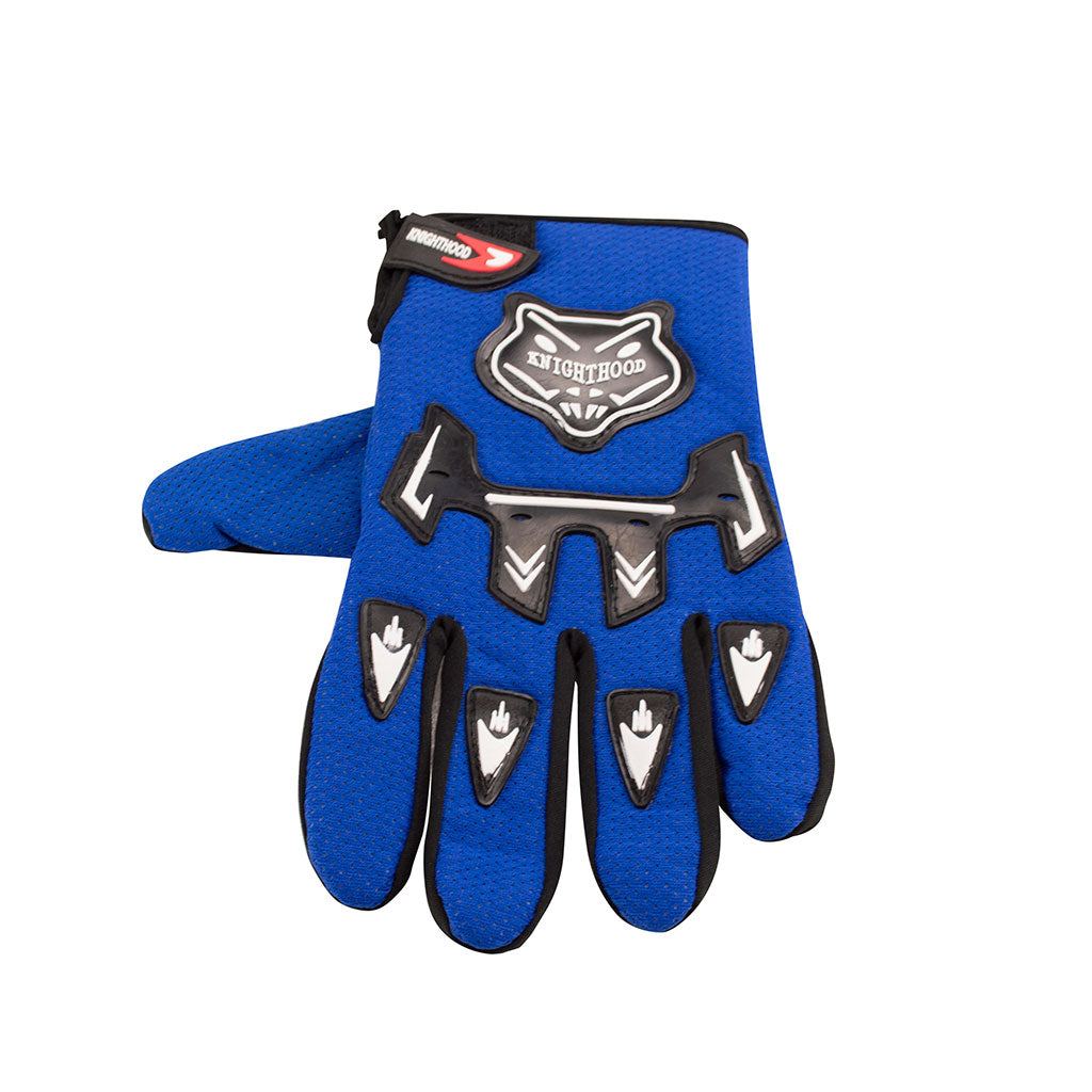 Knighthood Full Fingered Riding Gloves - Blue - VMC Chinese Parts