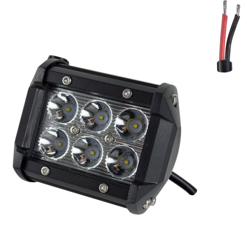Off Road ATV UTV Go-Kart Light 18 Watt CREE 6 LED Lamp 4.0 Inch - VMC Chinese Parts