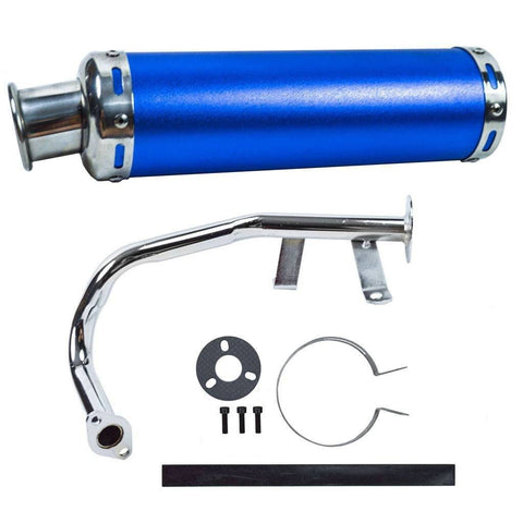 Exhaust System / Muffler for GY6 50cc Scooter - BLUE