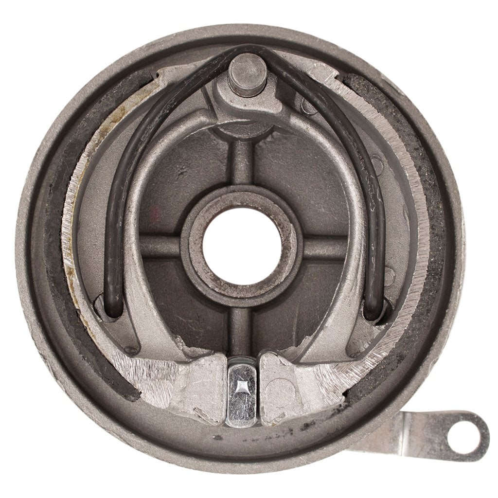 Brake Assy - RIGHT - 4.0 Inch Drum with Backing Plate and Shoes with V Spring - Version 06R - VMC Chinese Parts