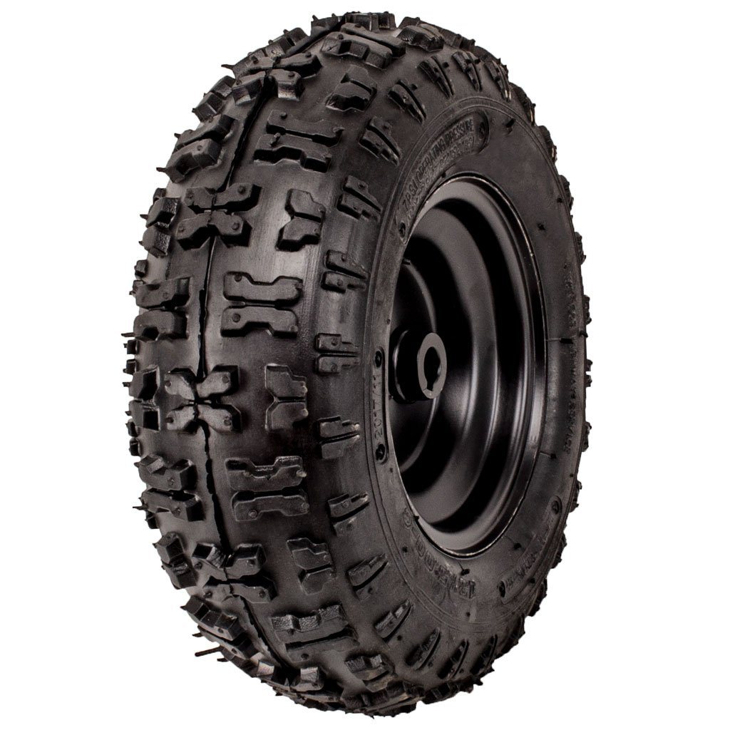 Rear Tire Rim Wheel Assy 13x5-6 Tao Tao E1-350, E2-350, E1-500, E2-500 - GREEN - VMC Chinese Parts