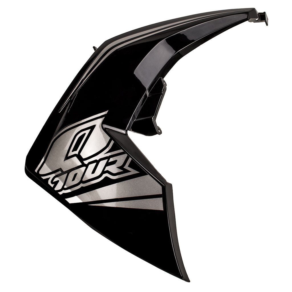 Body Panel - Right Front Side Panel for Tao Tao Quantum 150 Scooter -Black with Silver - VMC Chinese Parts