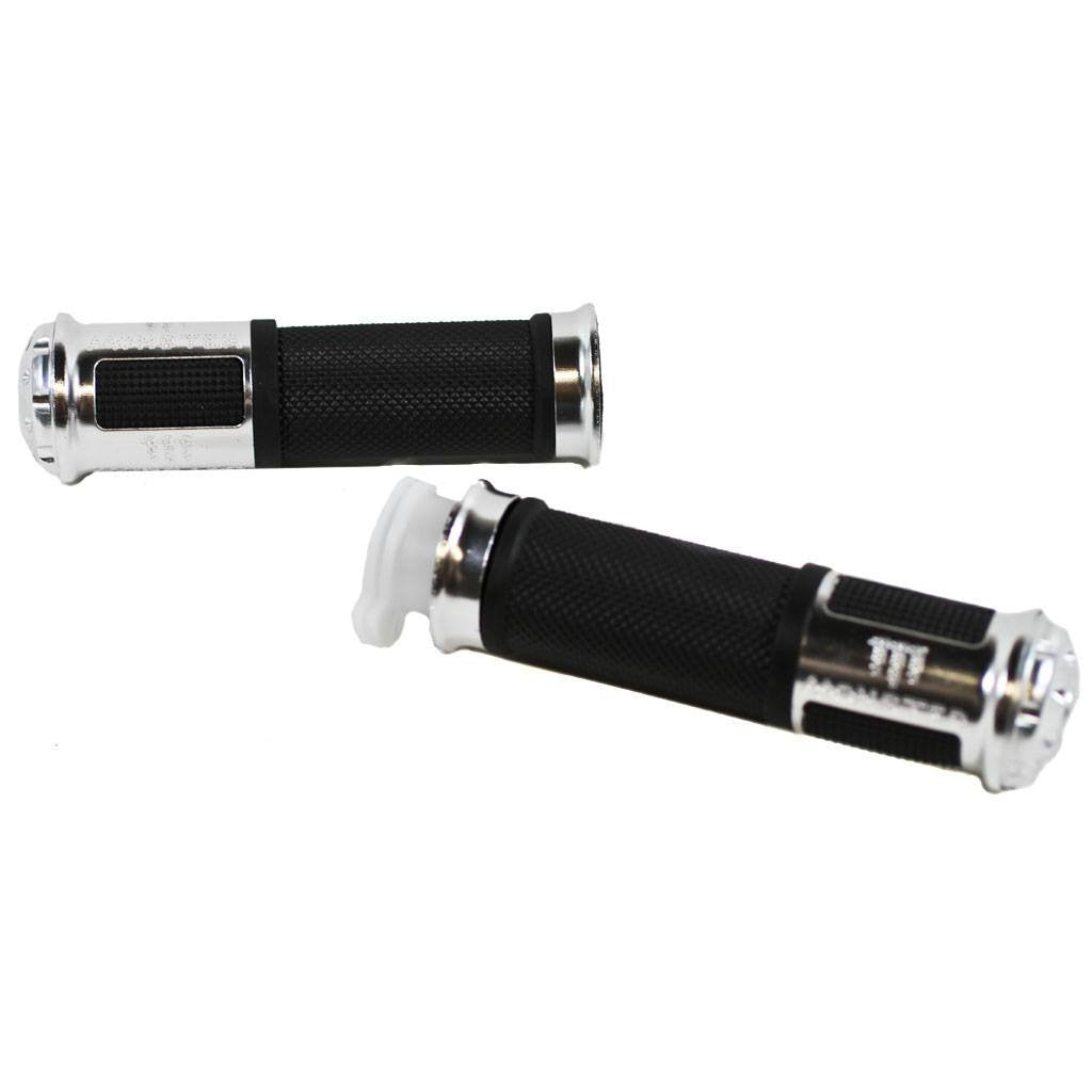Handlebar Throttle Grips - Silver - VMC Chinese Parts