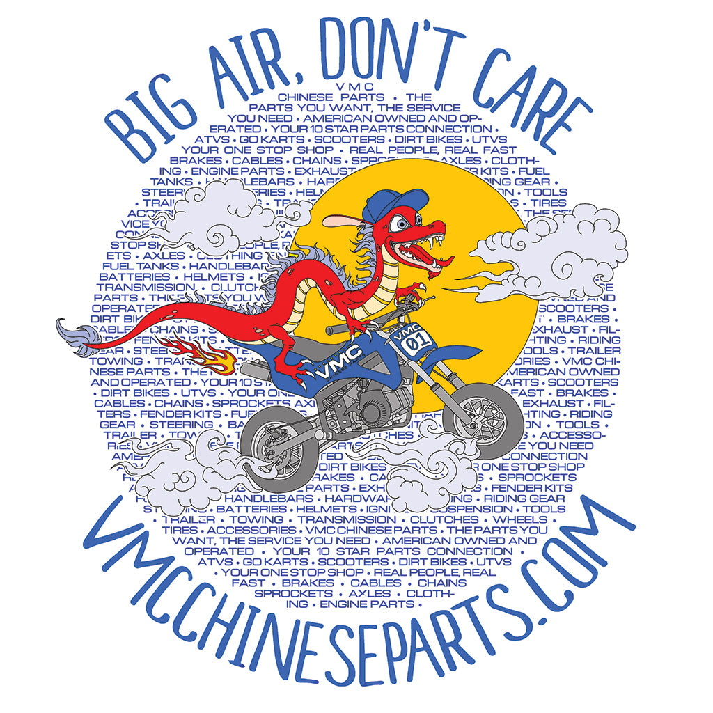 VMC Graphic Baseball Tee - Adult - White and Royal Blue - VMC Chinese Parts