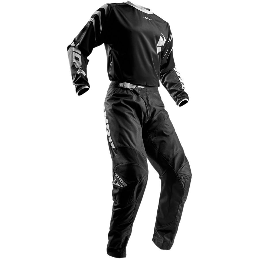 Thor Youth Sector Black Pants - Buy Pants - Get Black Jersey & Matching Riding Gloves FREE - VMC Chinese Parts