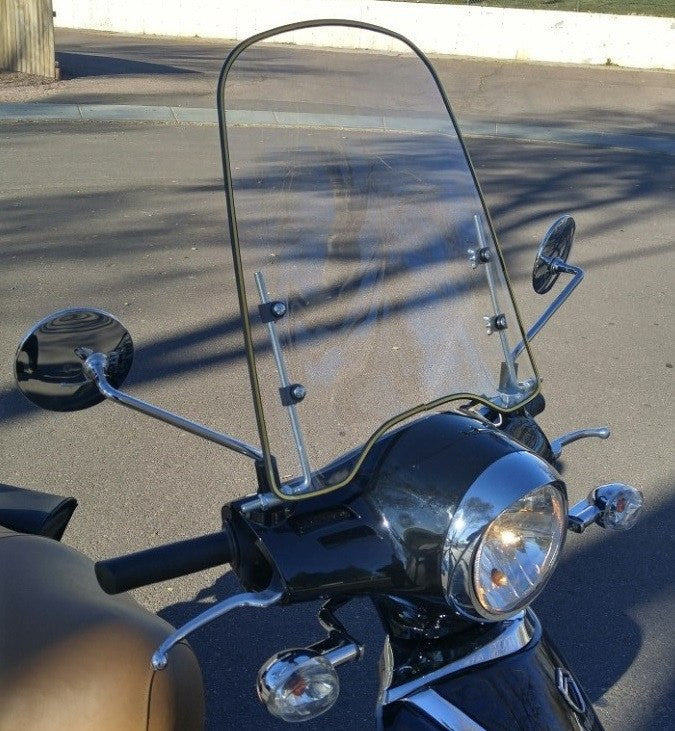 Universal Scooter Windshield 18.0 Inches H x 16.5 Inches W - VMC Chinese Parts