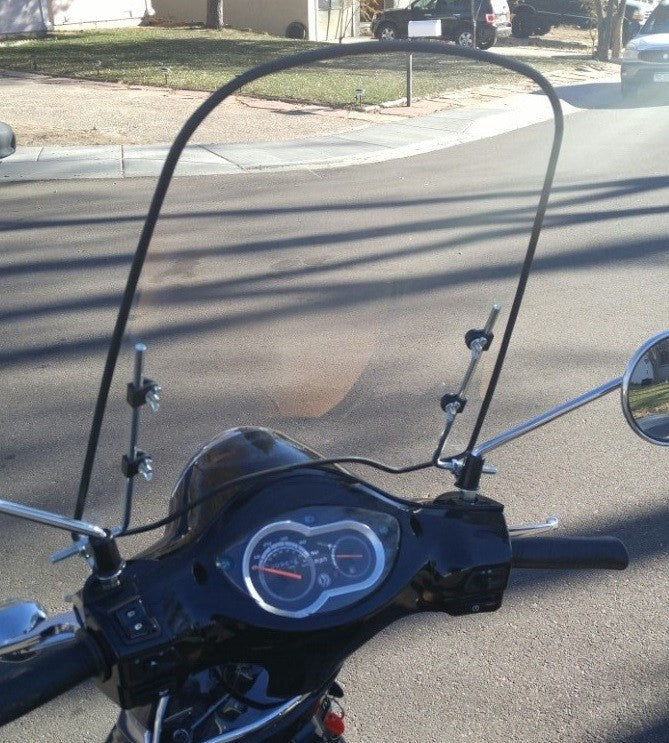 Universal Scooter Windshield 18.0 Inches H x 16.5 Inches W - VMC Chinese Parts