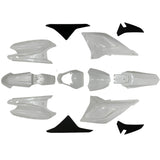 Body Fender Kit - 12 Piece - White - Apollo Thunder 250 Dirt Bike